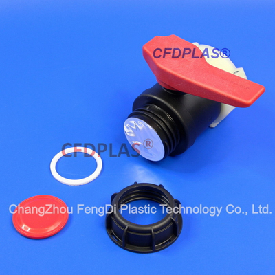 Válvula de bola de plástico de 2 pulgadas con junta EPDM