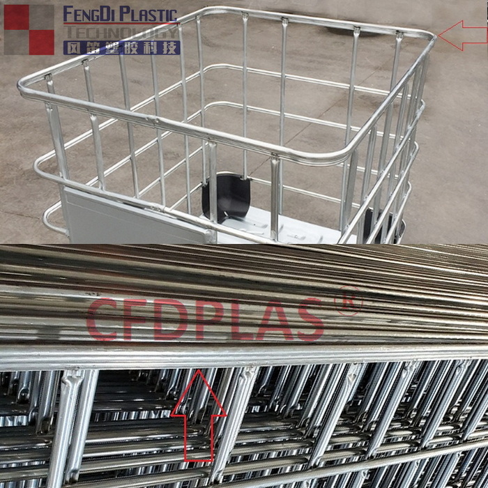 Tubos horizontales superiores en forma de P galvanizados soldados para jaula de marco de tanque IBC