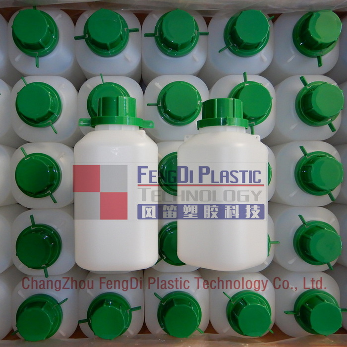Botella de muestra cuadrada con tapón verde de 750 ml para análisis de combustible búnker
